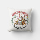 Search for dachshund christmas pillows Dashing through the snow