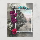 Search for vintage floral postcards Black and white