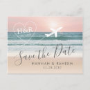 Search for beach wedding save the date postcards Ocean