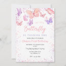 Search for pink butterfly 1st birthday invitations Baby girl