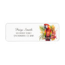 Search for parrot return address labels Watercolor