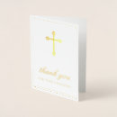 Search for cross thank you cards Gold foil