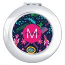Search for floral compact mirrors Flower pattern