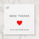 Search for mani thanks favor tags Bridal shower