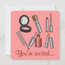 Search for makeover party invitations Lipstick