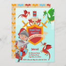 Search for knights and dragons party invitations Boy
