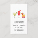 Search for cocktail business cards bartending