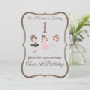 Search for ballerina 1st birthday invitations Blue