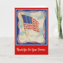 Search for red white blue thank you cards Military