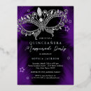 Search for purple silver quinceanera invitations Birthday