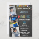 Search for kindergarten photo graduation invitations Chalkboard