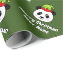 Search for panda christmas wrapping paper Cartoon