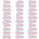 Search for name tag wedding stickers Pink