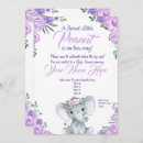 Search for purple elephant baby shower invitations Boho