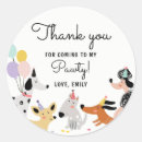 Search for dog thank you stickers Pawty
