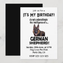 Search for german shepherd birthday invitations Party