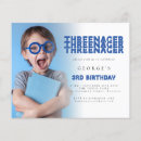 Search for 3 year old boy birthday invitations Blue