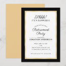 Search for black and gold retirement invitations Professional