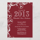 Search for maroon and white graduation invitations Elegant