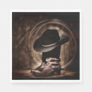 Search for cowboy boots napkins Wild west