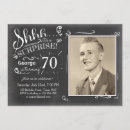 Search for surprise party for men invitations Chalkboard