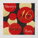 Search for red gold sweet 16 invitations Sparkle