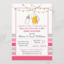 Search for beer baby shower invitations Pink
