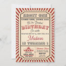 Search for carnival ticket birthday invitations Vintage