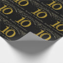 Search for numbers wrapping paper Gold