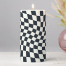Search for black and white checkered candles Checkerboard