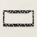 Search for red heart license plate frames Paw pattern