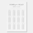 Search for minimalist wedding seating charts Calligraphy