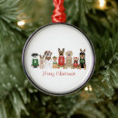 Search for corgi ornaments Red green