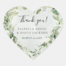 Search for heart shape thank you stickers Bride