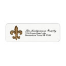 Search for fleur de lis return address labels Gold