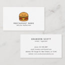 Search for burger business cards Modern