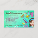 Search for cleaning girl business cards Housekeeper