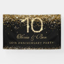 Search for 10th anniversary banners Black and gold