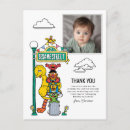Search for 1st birthday thank you postcards Sesame street