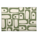 Search for olive green placemats Mid century
