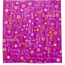 Search for pink and purple shower curtains Flower