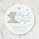 Search for elephant baby shower favor tags Champagne