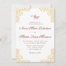 Search for red and gold invitations Vintage