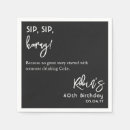 Search for funny drinking quotes napkins Black and white