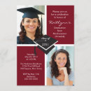 Search for maroon and white graduation invitations Red