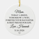 Search for mother of the bride ornaments Daughter