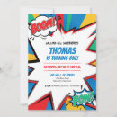 Search for comic book invitations Pow