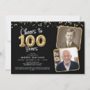 Search for cheers to 100 years invitations Modern