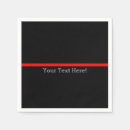 Search for firefighter napkins Thin red line