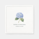 Search for blue hydrangea napkins Watercolor